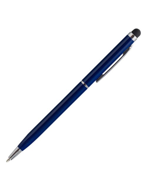 Długopis aluminiowy Touch Tip, granatowy 