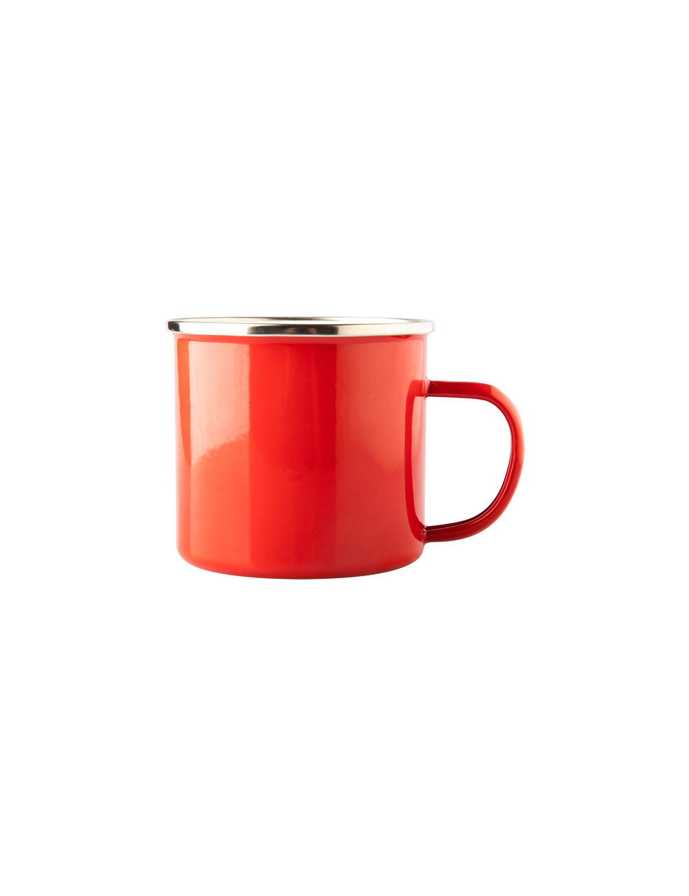 Kubek emaliowany Oldschool 500 ml, czerwony