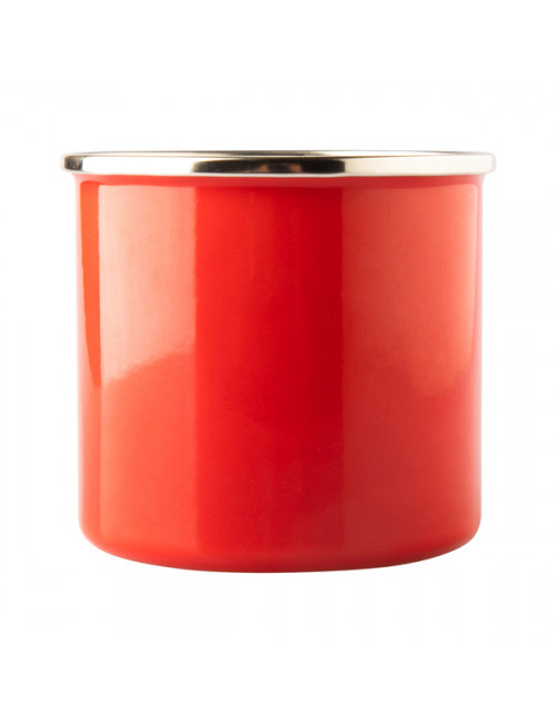 Kubek emaliowany Oldschool 500 ml, czerwony