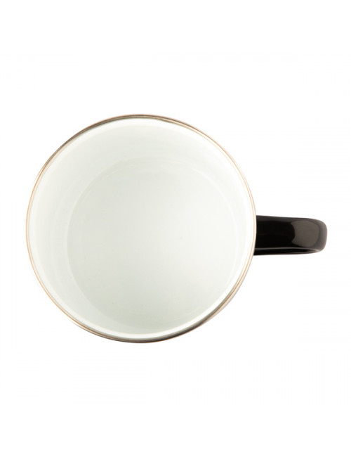 Kubek emaliowany Oldschool 500 ml, czarny 