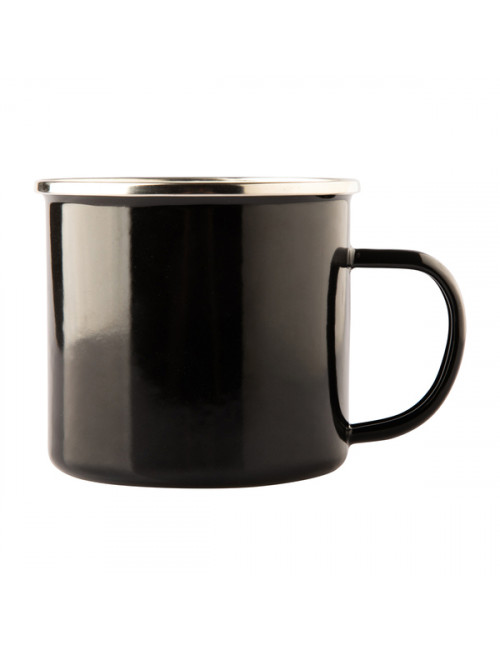 Kubek emaliowany Oldschool 500 ml, czarny 