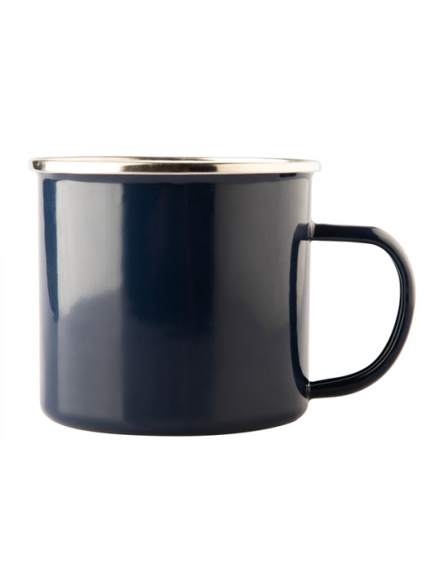 Kubek emaliowany Oldschool 500 ml, granatowy