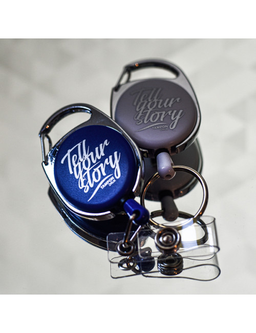 Ski-pass z karabińczykiem, czarny