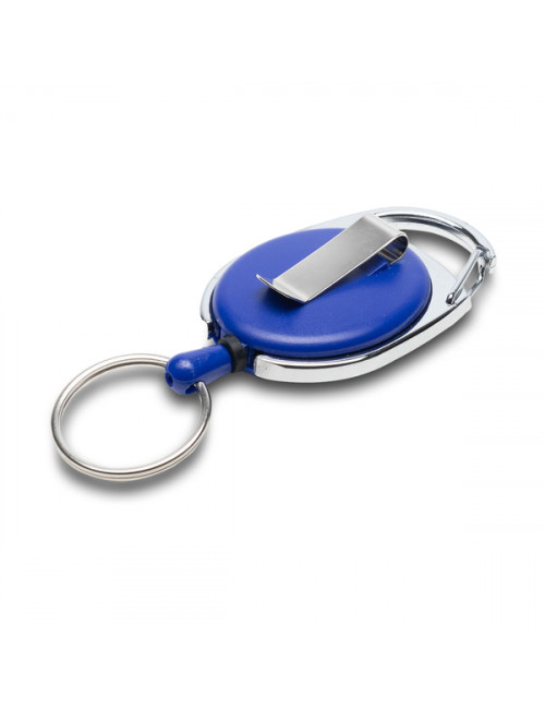 Ski-pass z karabińczykiem, niebieski