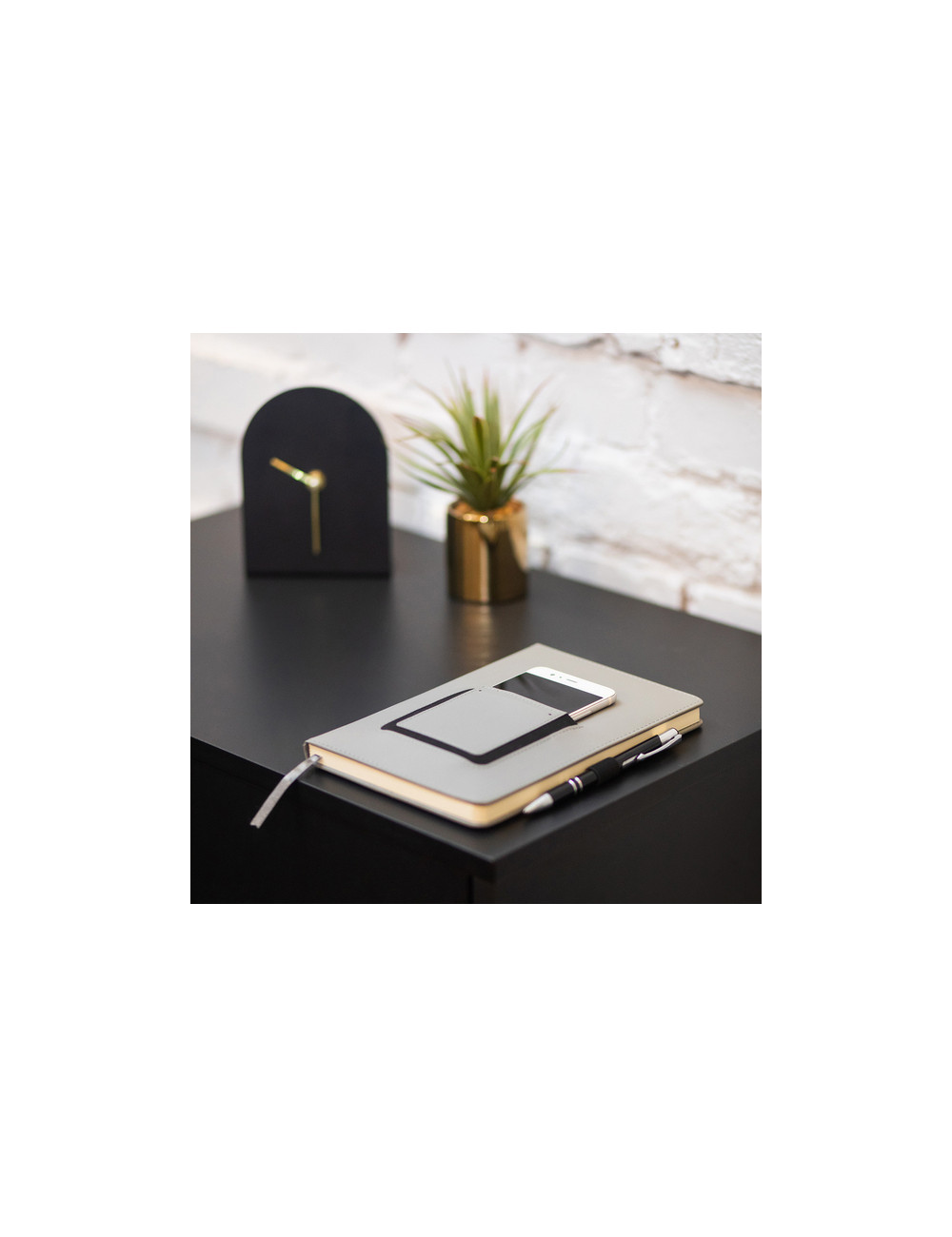 Notes z kieszonką na telefon Eibar, szary 