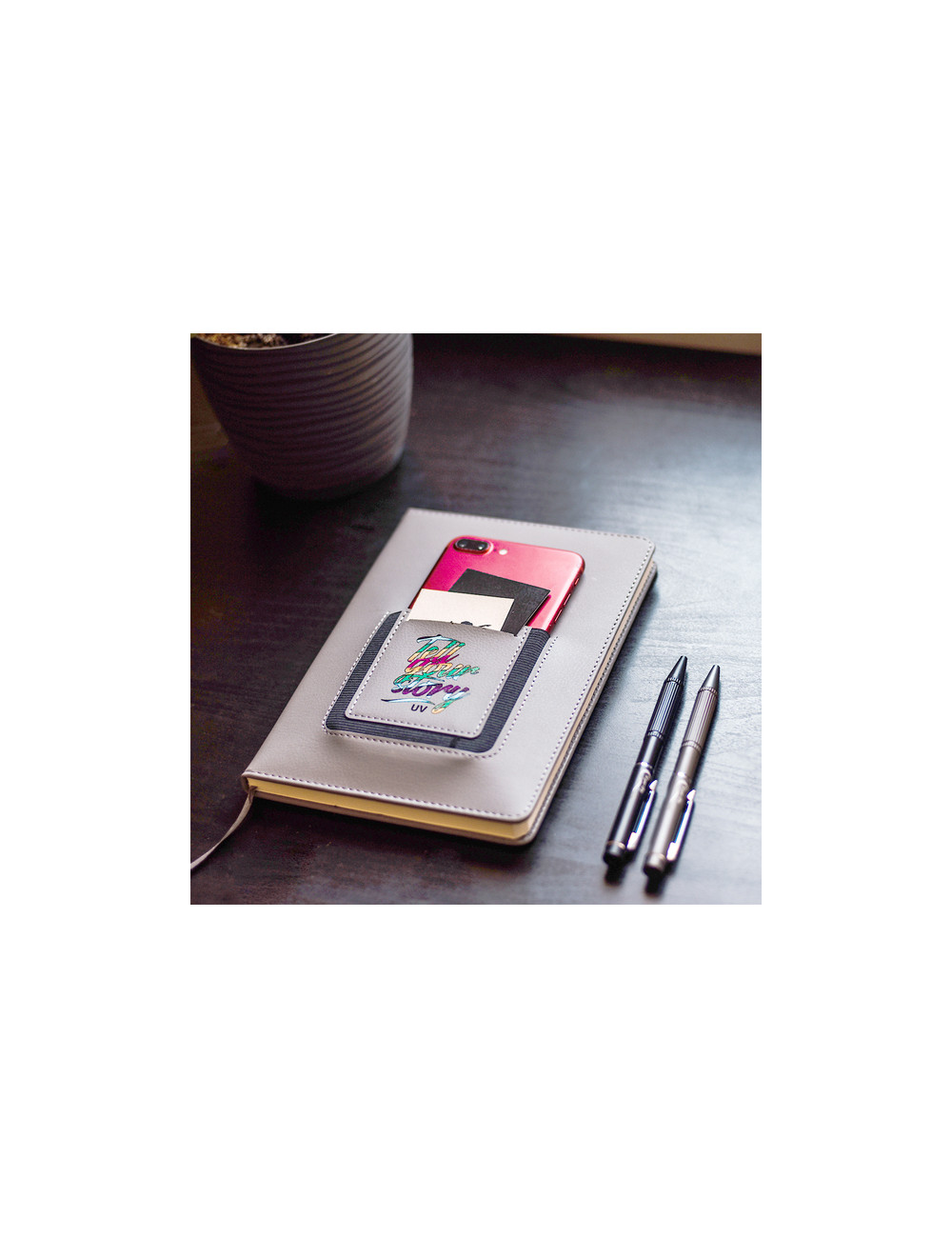 Notes z kieszonką na telefon Eibar, szary 