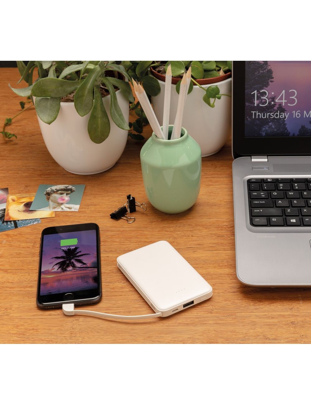 Power bank 5000 mAh, zintegrowany kabel 3 w 1