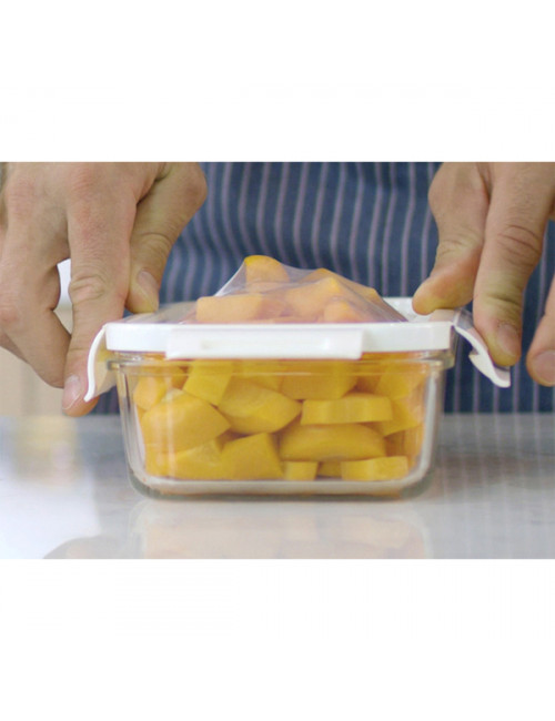 Lunch box Delect 900 ml, biały/transparentny