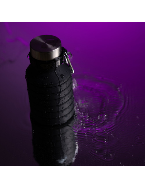 Składany bidon sportowy Makalu 550ml, czarny 