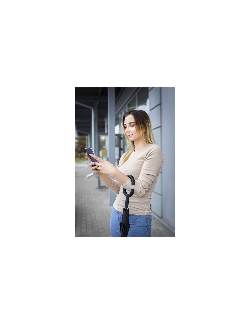 Parasol automatyczny Olten, czarny 