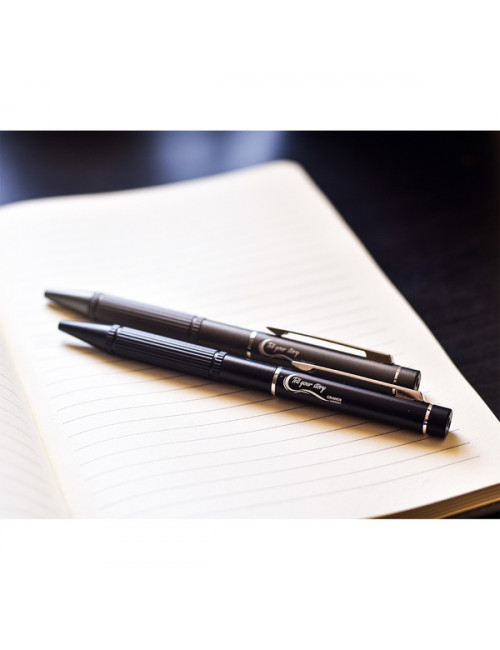 Długopis ze wskaźnikiem laserowym Stellar, czarny 