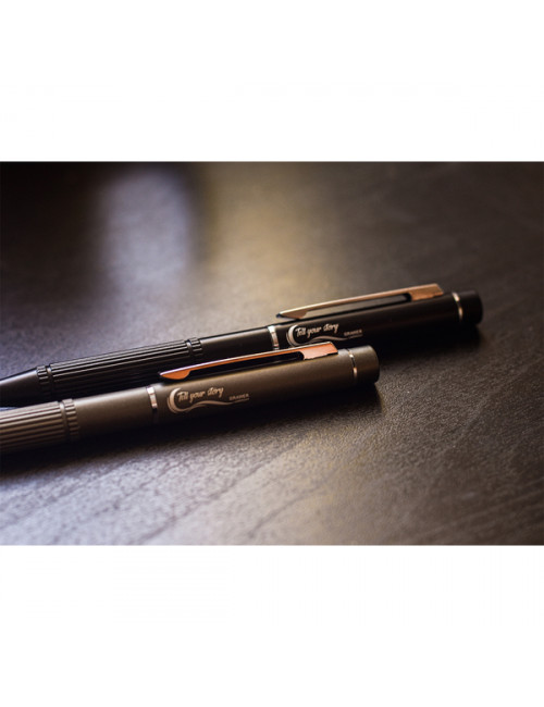 Długopis ze wskaźnikiem laserowym Stellar, czarny 