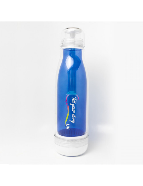 Butelka szklana z osłoną Smart 520 ml, niebieski 