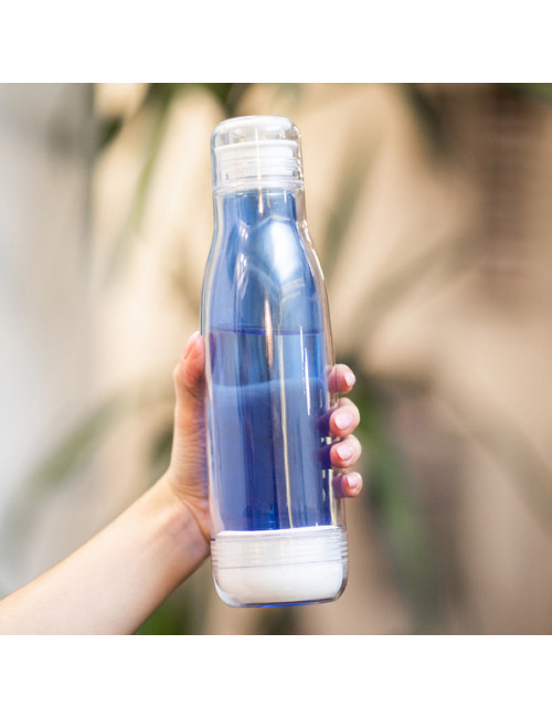 Butelka szklana z osłoną Smart 520 ml, niebieski 