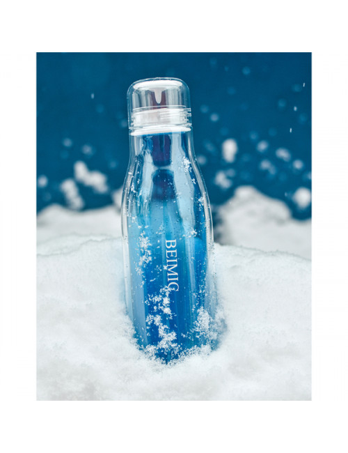 Butelka szklana z osłoną Smart 520 ml, niebieski 