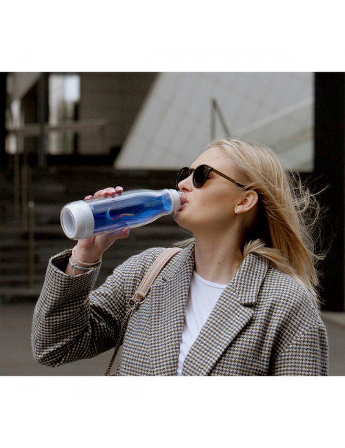 Butelka szklana z osłoną Smart 520 ml, niebieski 