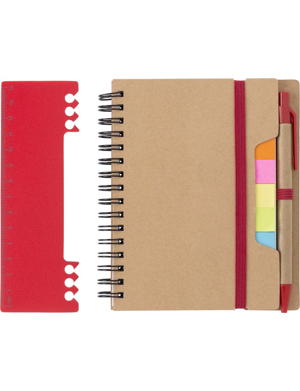 Zestaw do notatek, notatnik, długopis, linijka,...