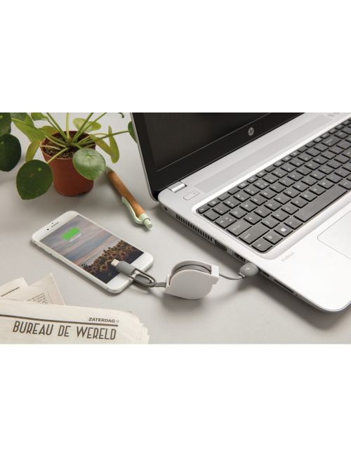 Zwijany kabel do ładowania i synchronizacji 3 w 1