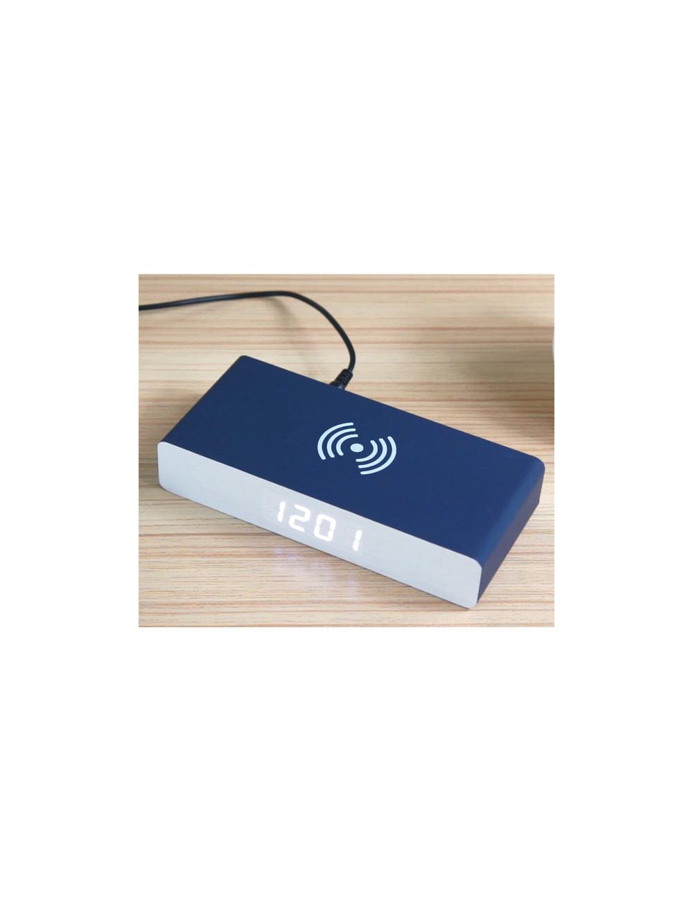 Ładowarka indukcyjna z zegarem Nesna, granatowy