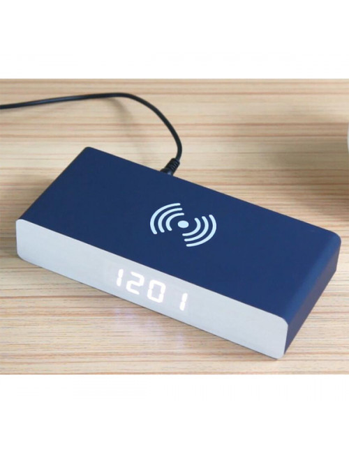 Ładowarka indukcyjna z zegarem Nesna, granatowy