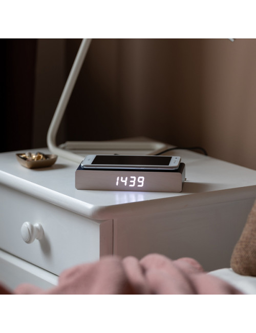 Ładowarka indukcyjna z zegarem Nesna, granatowy