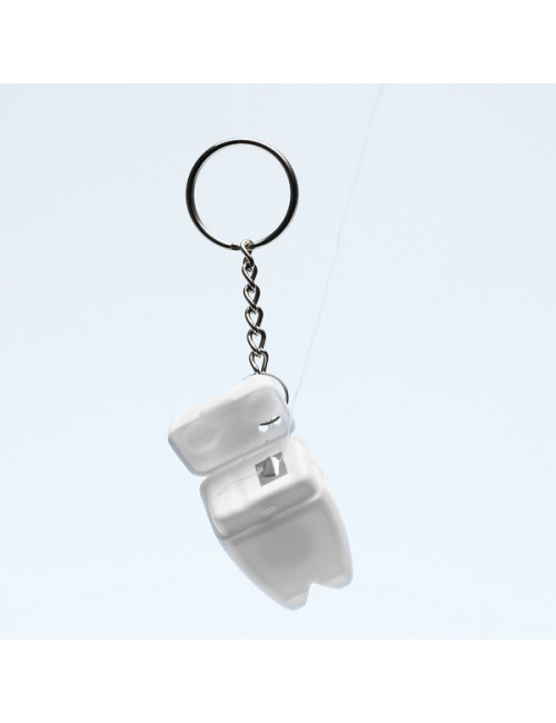 Brelok Toothy z nicią dentystyczną, biały 