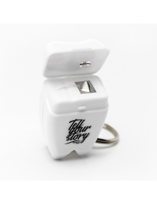 Brelok Toothy z nicią dentystyczną, biały 