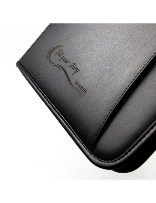 Teczka konferencyjna na zamek Solarino, czarny 