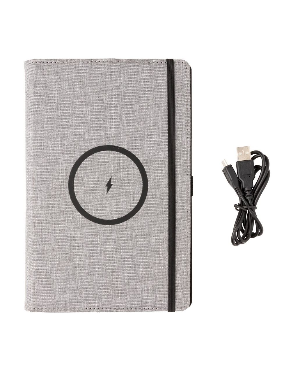 Notatnik A5 rPET, ładowarka bezprzewodowa 5W Air