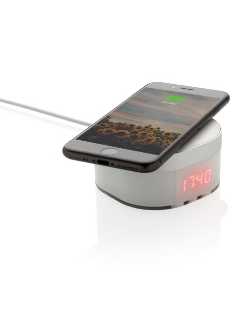 Ładowarka bezprzewodowa 5W Aria, zegar cyfrowy