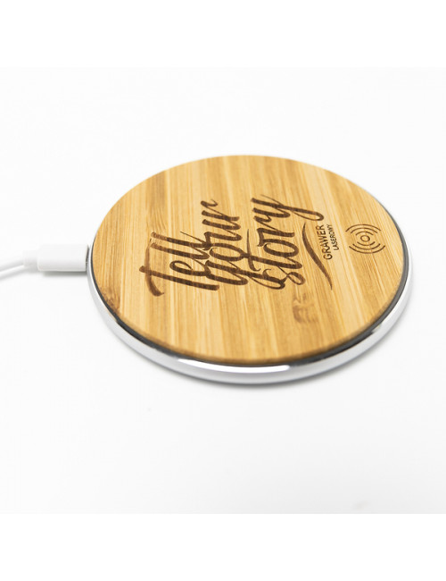 Ładowarka indukcyjna Top Bamboo, brązowy 