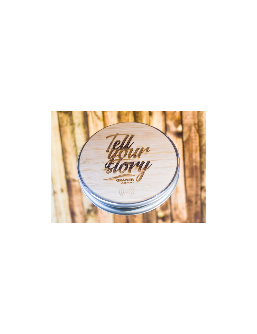 Ładowarka indukcyjna Top Bamboo, brązowy 