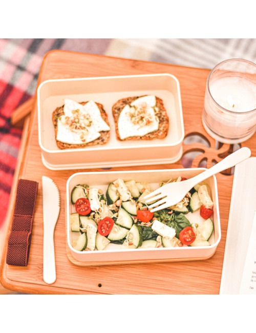 Machico lunch box podwójny, beżowy