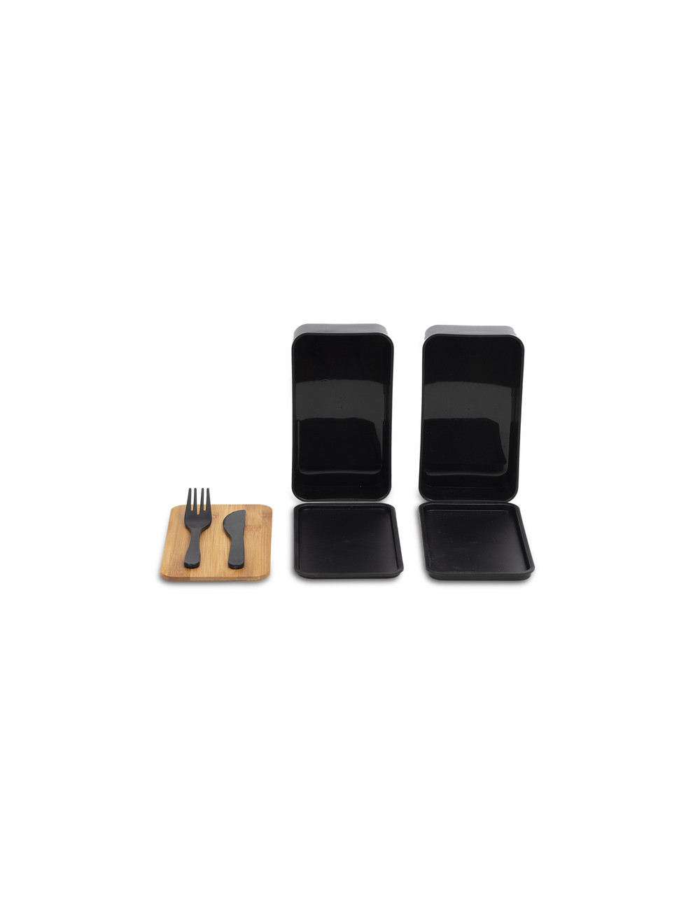 Machico lunch box podwójny, czarny