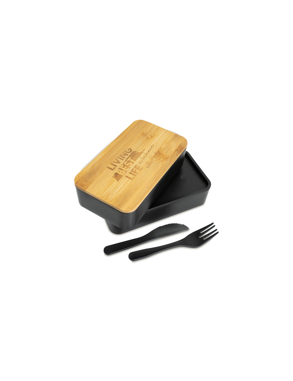 Machico lunch box podwójny, czarny
