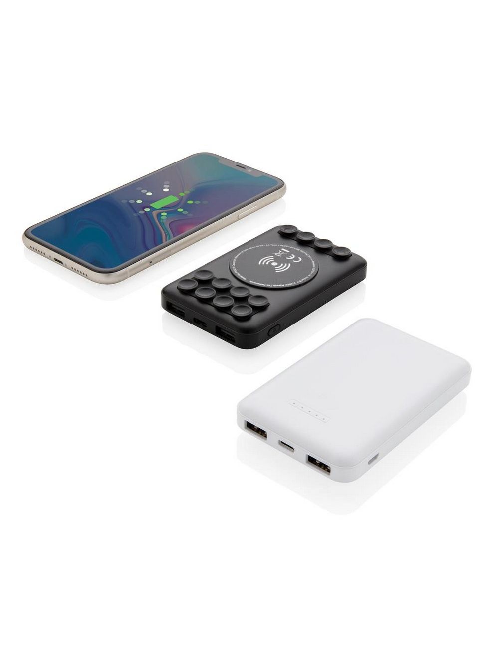Bezprzewodowy power bank 5000 mAh z przyssawkami