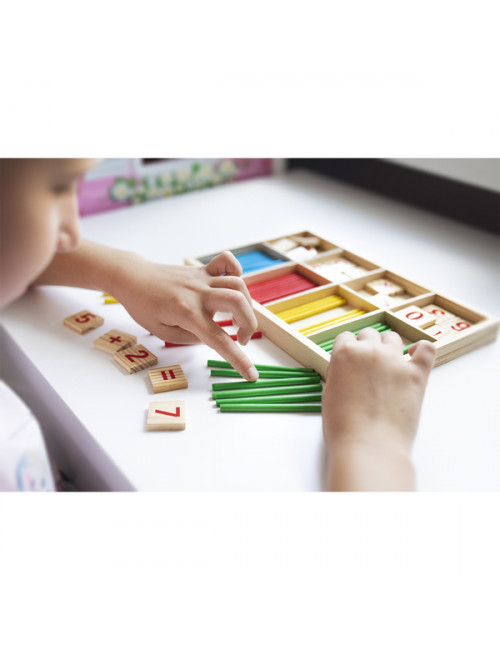 Zestaw do nauki liczenia Ganita, beżowy 