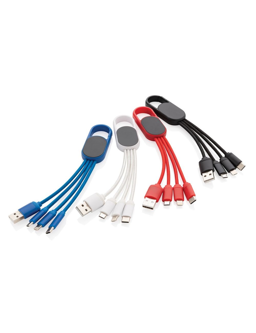 Kabel do ładowania 4 w 1 z karabińczykiem