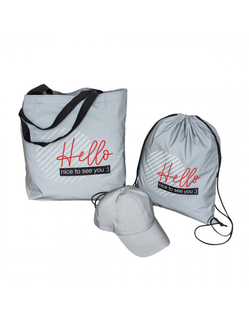 Plecak odblaskowy Deva, srebrny 