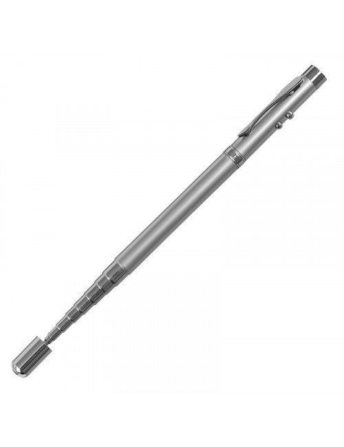 Długopis 4-funkcyjny Pointer ze wskaźnikiem laserowym, srebrny 
