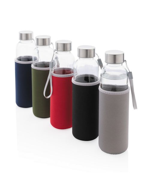 Szklana butelka 500 ml w pokrowcu