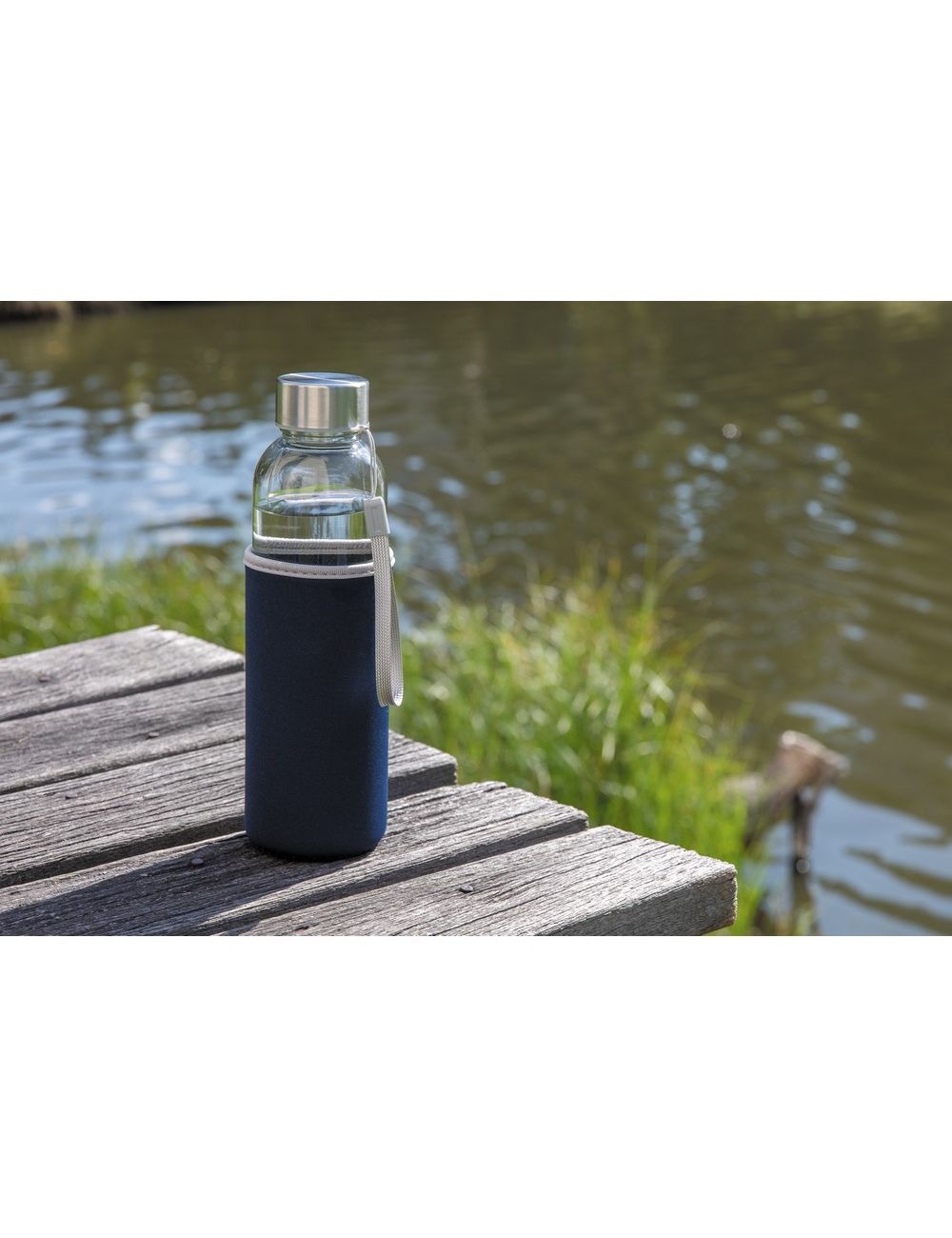 Szklana butelka 500 ml w pokrowcu