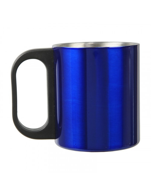 Metalowy termos Picnic 480 ml + 2 kubki, niebieski/srebrny - druga jakość