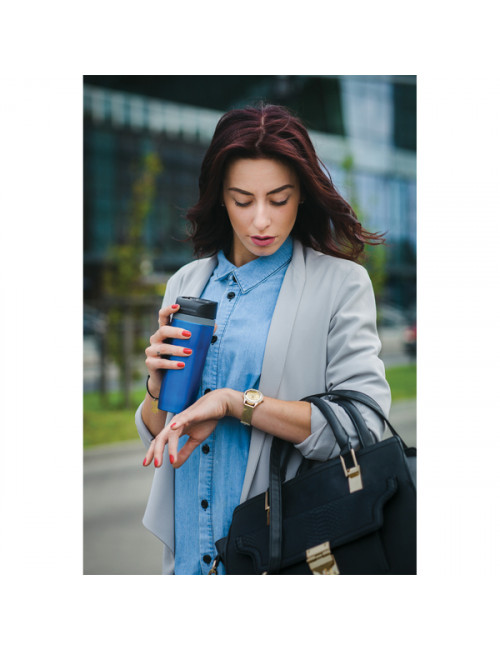 Kubek izotermiczny Winnipeg 350 ml, niebieski - druga jakość