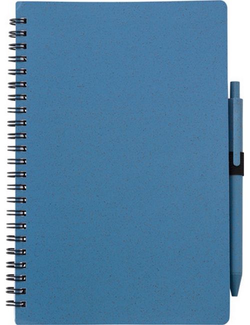 Notatnik ok. A5 ze słomy pszenicznej z długopisem