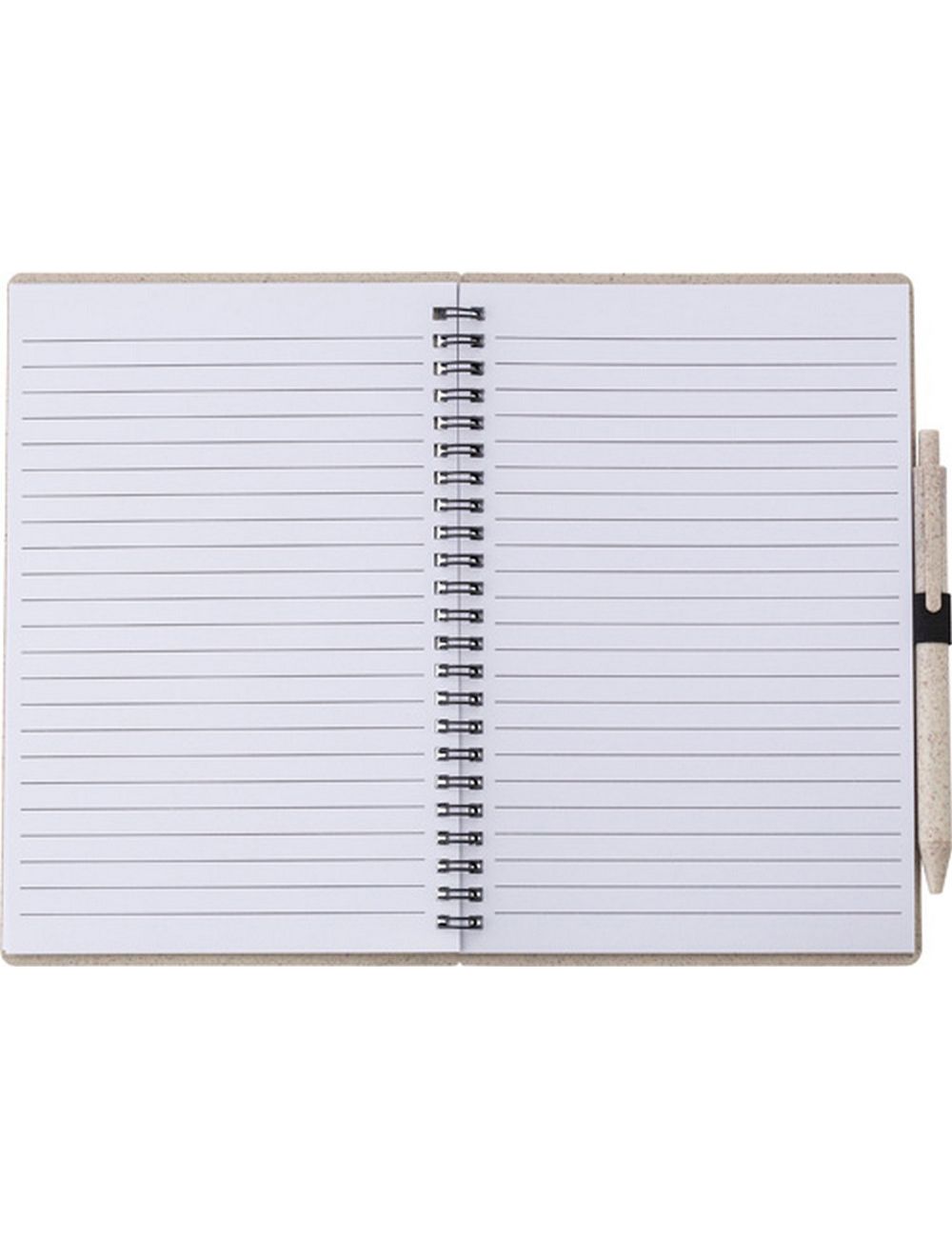 Notatnik ok. A5 ze słomy pszenicznej z długopisem