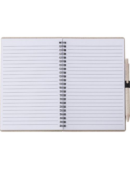 Notatnik ok. A5 ze słomy pszenicznej z długopisem