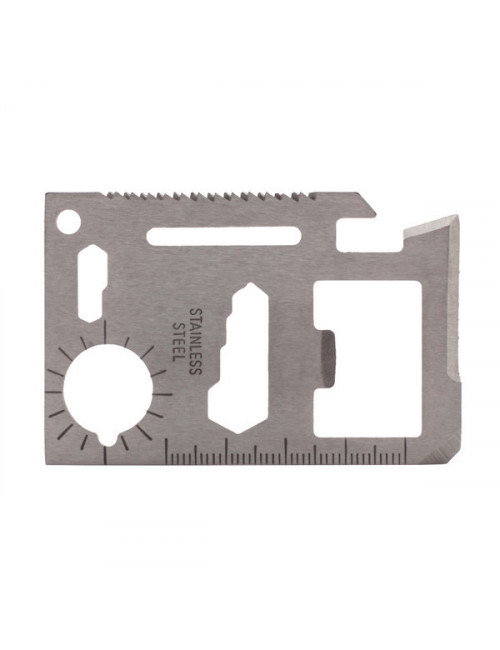 Narzędzie wielofunkcyjne w kształcie karty, srebrny 