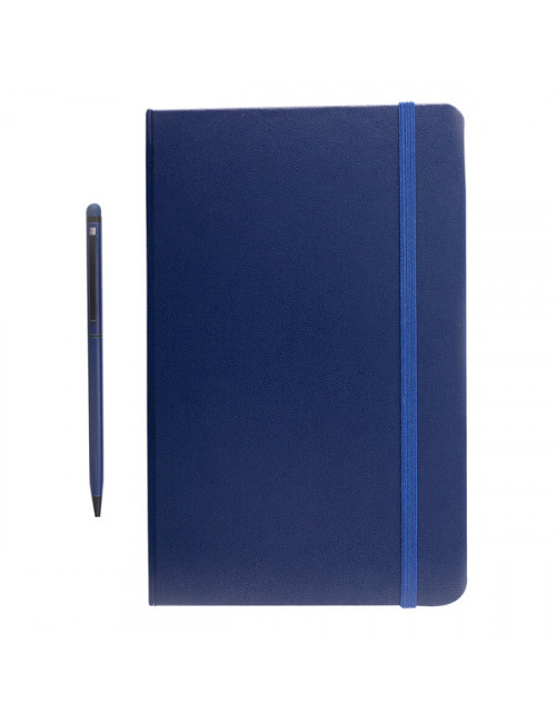Zestaw notes z długopisem Abrantes, granatowy 