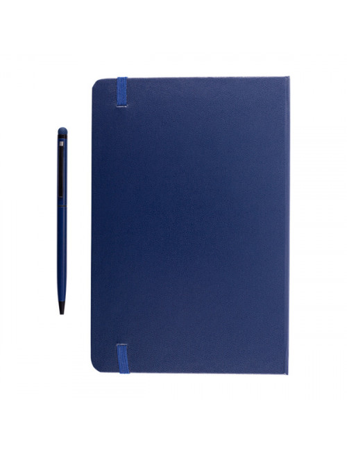 Zestaw notes z długopisem Abrantes, granatowy 